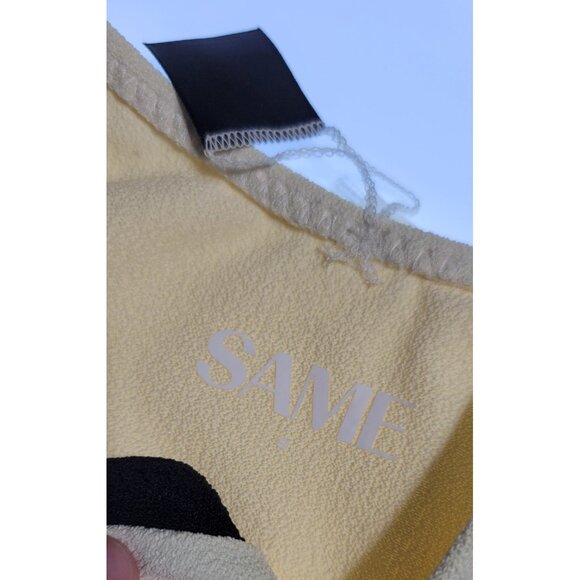 SAME Los Angeles Swim Bikini Set 2Pc Triangke Top High Weist Bottom Beige SZ S - Picture 5 of 10